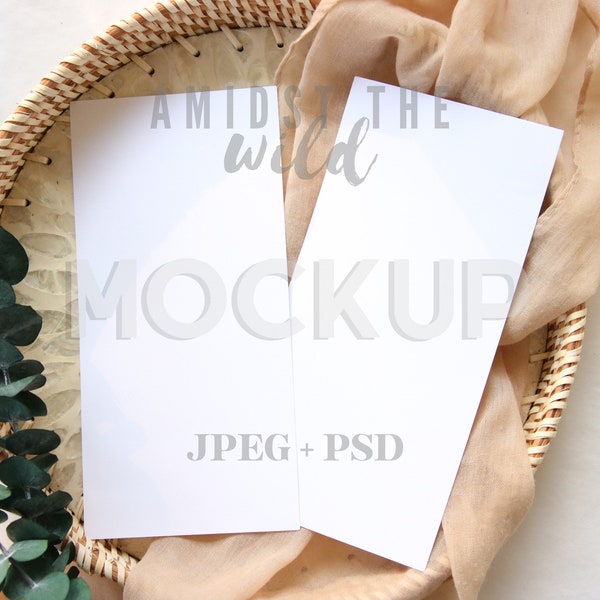 Program Mockup, Event Program Mock Up, Double Sided 4x8 Card, Two Side Card