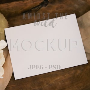 5 x 7 afstudeeraankondiging mockup, horizontale kaart mockup, aankondiging kaart mockup, slimme objectkaart