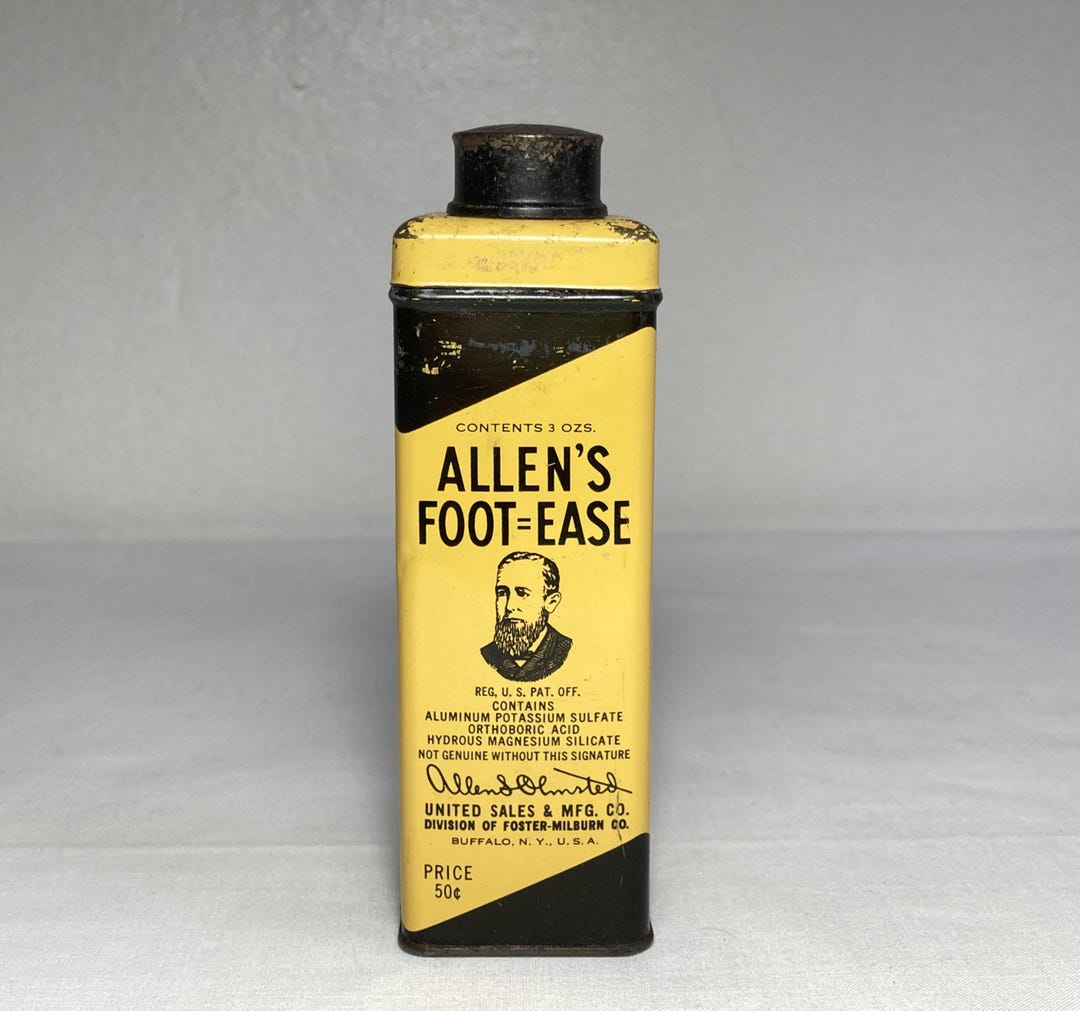 Vintage Allen's Foot Ease Powder Tin W/ Contents - Etsy