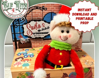 Printable Santas Workshop | Christmas Elf Kit | Elf Bundle | Elf Ideas | Elf Props | Elf Accessory | Holiday Elf | INSTANT DOWNLOAD Elf Kit