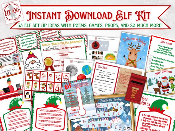 Printable Elf Kit Christmas Elf Kit Elf Bundle Elf Ideas