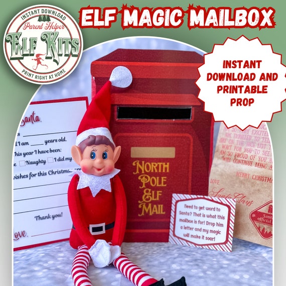 Letters to Santa Mailbox PDF Printable DIY / Christmas Holiday