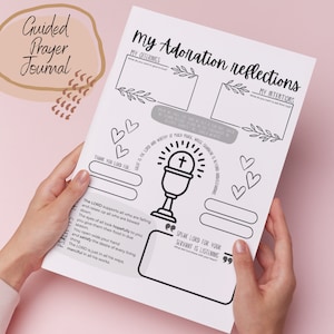 Adoration Reflection Catholic Journal l Childrens Prayer Printable Download l Sunday Print Handout l Bible Notes l Prayer Journal Women