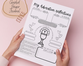 Adoration Reflection Catholic Journal l Childrens Prayer Printable Download l Sunday Print Handout l Bible Notes l Prayer Journal Women