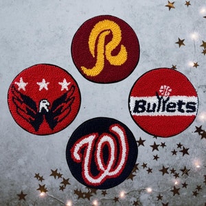 Sports teams coasters,mug rugs pucnh needle coaster, knitting handmade mug rug, logo christmas coaster gift, tufted rug