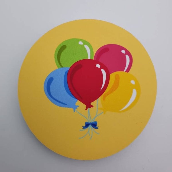 Happy Bright Bunch of Balloons Vinyl Sticker | Matte Decal Die Cut | Water Resistant | Stationery Laptop Journal Notebook Water Bottle
