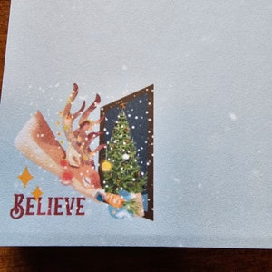 Believe, magie de Noël, renne, carotte, lumières, arbre, bloc-notes, mémo 4 x 6, feuilles détachables de 50 pages, liste de tâches, bloc-notes, cadeau image 4