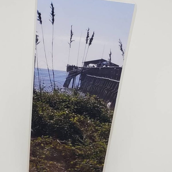 Myrtle Beach Fishing Pier Photograph Bookmark Bookmarker Laminated Round Corners Book Read Reading Learning Reader Sea Beach