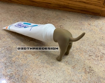 Pooping Dog Butt Toothpaste Topper (Fits MOST Toothpaste Tubes!) | Dog Lovers | Dog Meme | Funny Gift | Gag Gift