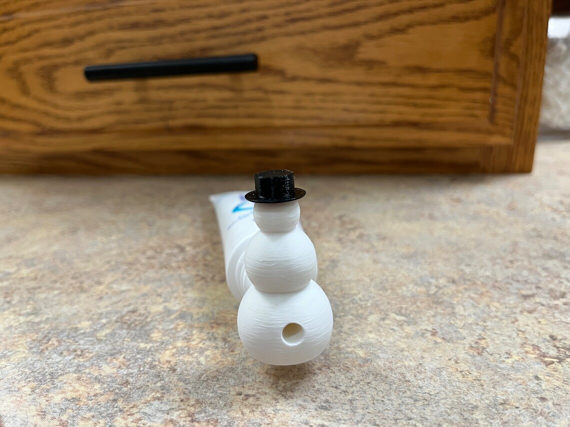 Pooping Snowman Toothpaste Topper fits MOST Toothpaste Etsy
