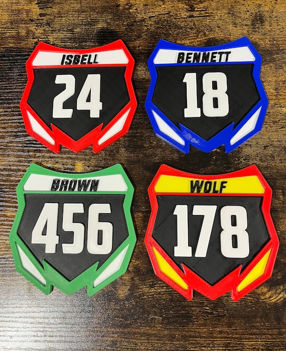 ケイトモス　wrong works ウロングロックス ポスター　ナンバリング Custom 3D Printed Motocross Number Plate: Personalized Dirtbike