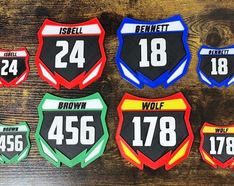 Matrícula de motocross impresa en 3D personalizada: decoración personalizada para motocross