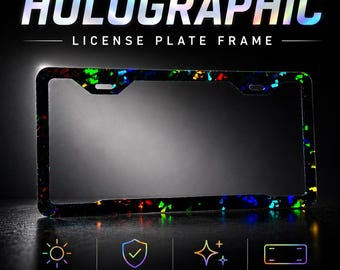 Holographic 3D Printed License Plate Frame | Carbon Fiber Effect | Unique