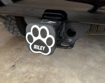 Cubierta de enganche con estampado de patas personalizada: ¡agregue cualquier nombre!