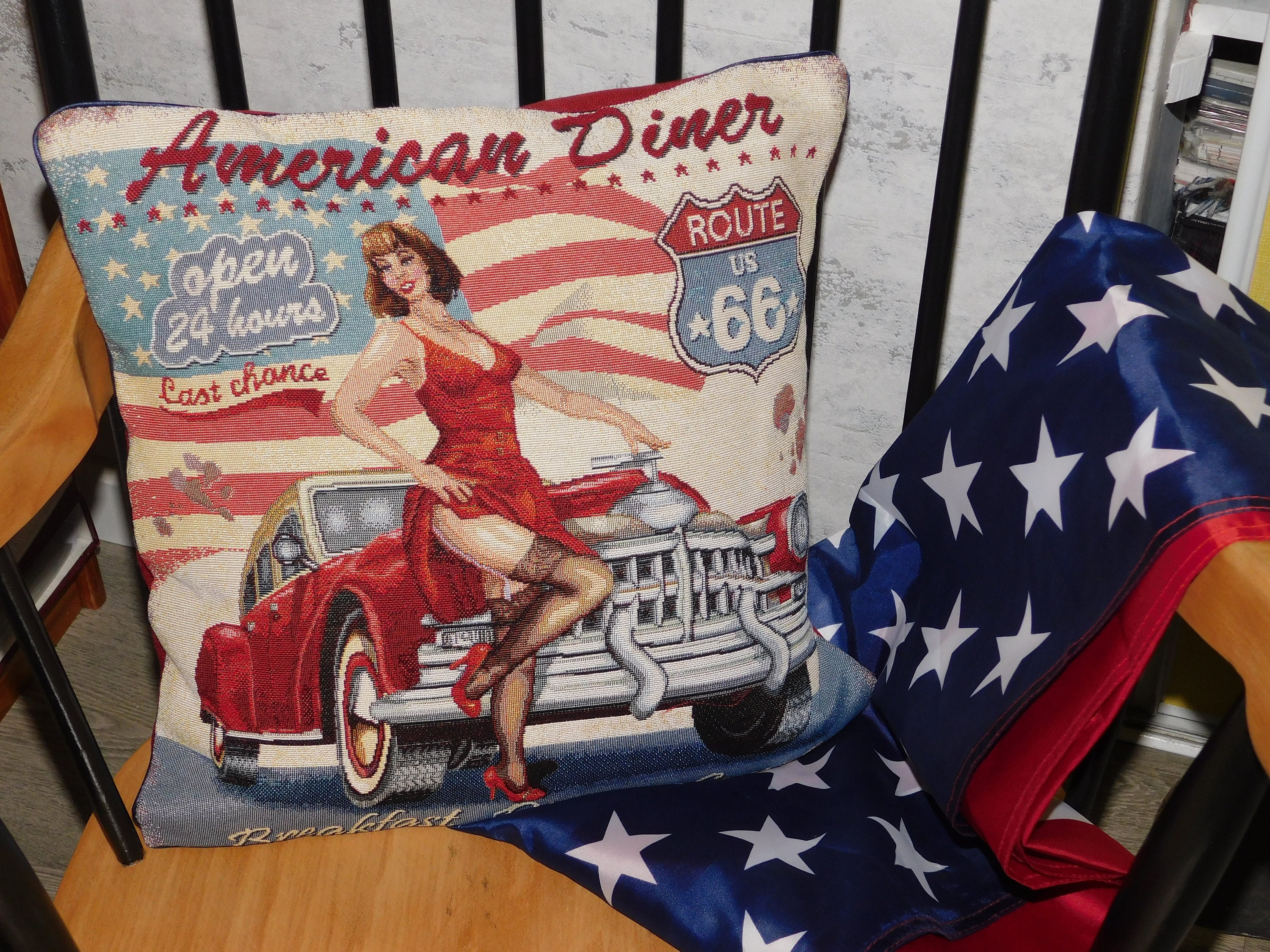 Housse Coussin America Carré 40 X 40