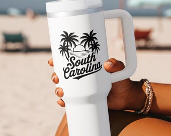 South Carolina Palm Trees Sunset SVG – Beach Clipart (Digital Download)