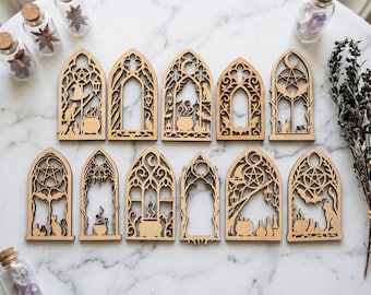 11 Halloween Frames SVG Bundle - Witchy Gothic Spooky Decor - Laser Cut Files (Digital Download)