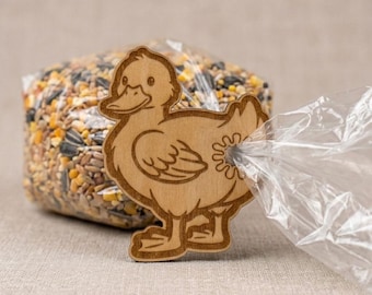 Funny Duck Bread Tie SVG Laser Cut File - Quirky Bag Clip Design (Digital Download)