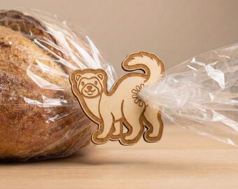 Ferret Bread Clip SVG - Laser Cut Animal Bag Sealer (Digital Download)
