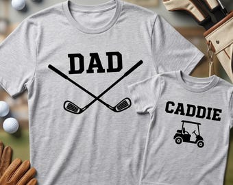Dad and Caddie Golf Matching Shirt - Father Son SVG Bundle Apparel Design (Digital Download)