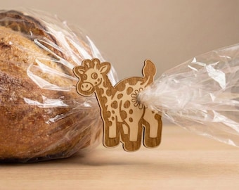 Giraffe Bread Clip SVG File – Laser Cut Animal Bag Tie (Digital Download)