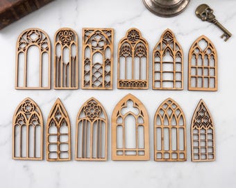 Gothic Window Frames SVG Bundle – 12 Medieval Laser Cut Designs (Digital Download)