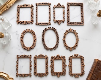 11 Baroque Rococo Frames SVG Bundle - Victorian Laser Cut Design Files (Digital Download)