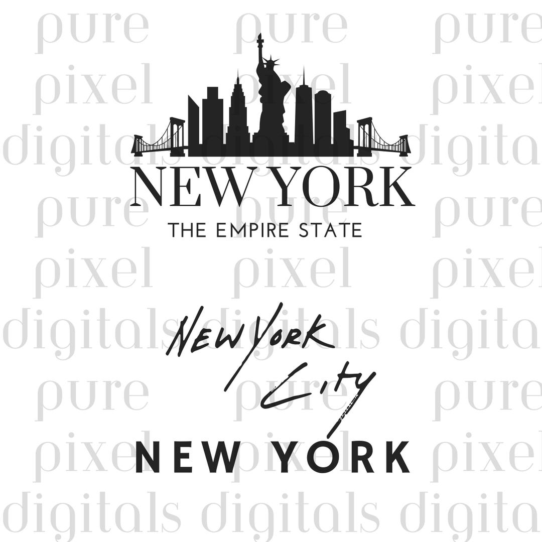 NYC Skyline SVG Bundle - New York Cityscape Cut Files (digital Download ...