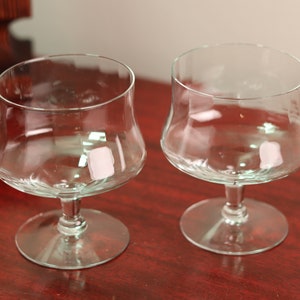 Set of 2 Vintage Optic Patterned Wide Mouthed Bourbon Glasses | Dainty Barware