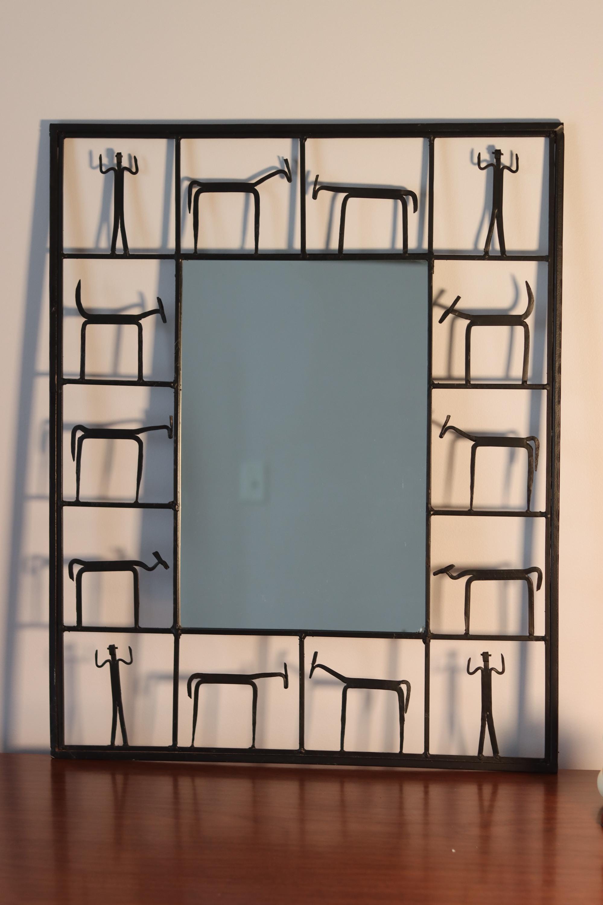 Frederic Weinberg 1950s Midcentury Brutalist Figural Ranching