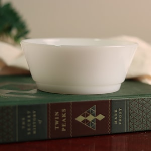 Anchor Hocking Fire King Milk Glass Small Side Dish | 1970s Cereal Bowl