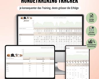 Dog Training Tracker | Puppy Training & Daily Progress Log | Track Commands, Habits and Training Progress with Automatic Summaries (GERMAN)
