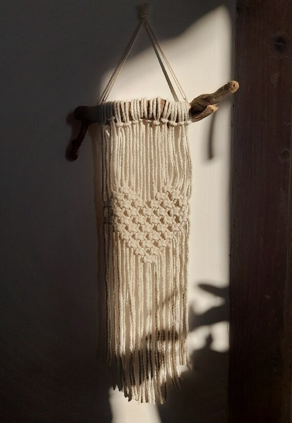 Macramé Coeur, Décoration Murale, Interieur, Déco, Homedecor, Bohème