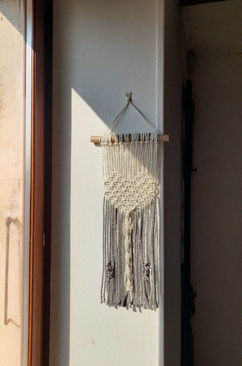 Macramé Bicolore, Décoration Murale, Interieur, Déco, Homedecor, Bohème