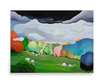 Abstract Art Landscape Painting Art Print Landscape Wall Art Abstract Home Decor Modern Art