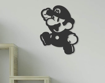 Mario, una sola pieza, corte por láser, grabado, fresado cnc, impresión 3D