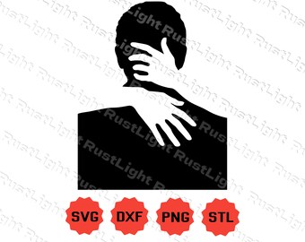 Retrato de abrazo de arte moderno, corte por láser, grabado, fresado cnc, impresión 3D