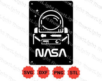 Placa de la vieja escuela de la NASA, corte por láser, grabado, fresado cnc, impresión 3D