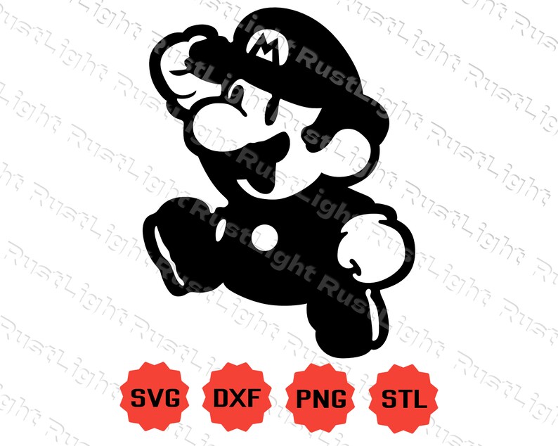 Mario, Single Piece, Laser Cutting, Engraving, Cnc Milling, 3d Printing ...