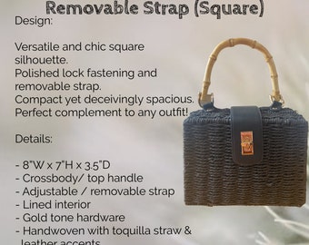 Small Top Handle Satchel - Square / Removable Strap