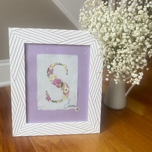 Pressed Flower Monogram