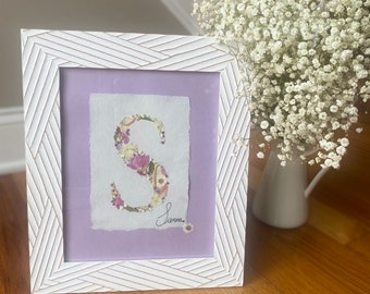 Monogram geperste bloem