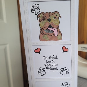 Una Pug Slimline Dog Card fatta a mano.