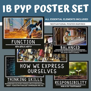 IB PYP Poster Set | Adventure Travel World International Theme | Learner Profile | Action Cycle | Attitudes | Key Concepts | Primary Years |