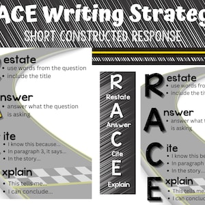 RACE Writing Strategy | Short response | Response to Text | Restate Answer Cite Explain |