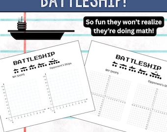 Battleship Game | Plotting ordered pairs on coordinate plane | Math Game |