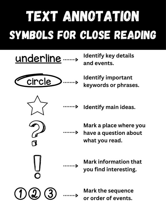 Symbols In Reading Examples
