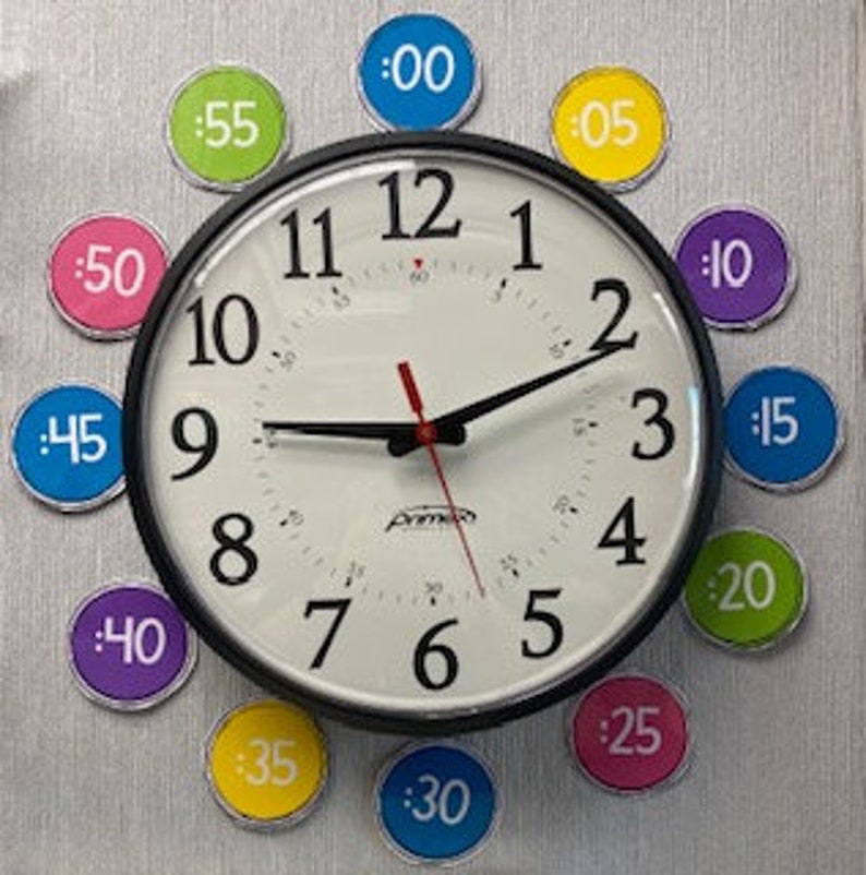 Clock Minute Printables | Clock Numbers to Display Minutes | Learning How to Tell Time ...