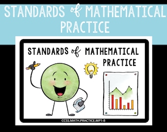 Estándares de Práctica Matemática SMPs / Versión en inglés y ¡AHORA también en español! / Pósters imprimibles / Cuaderno interactivo de matemáticas /