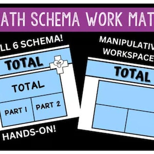 Math Schema Work Mats | Total | Change | Equal Groups | Difference | Ratio | Comparison | Hands-On | Problem Solving | Word Problems |